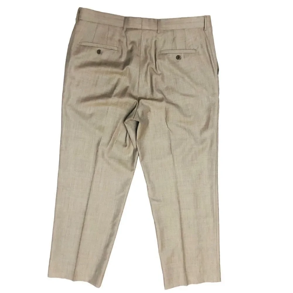 100% Wool Linea Naturale Luxe Flat Front Dress Men’s Pants 36x30 NWOT